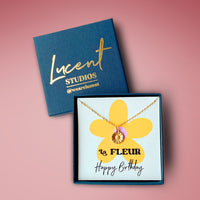 Happy Birthday Daisy Flower Gold Plated Necklace
