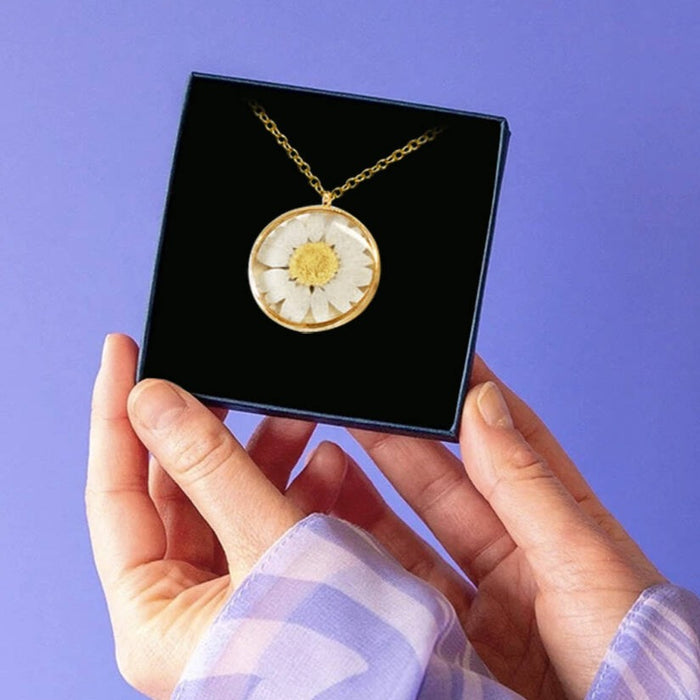 Personalised Pressed Daisy Necklace