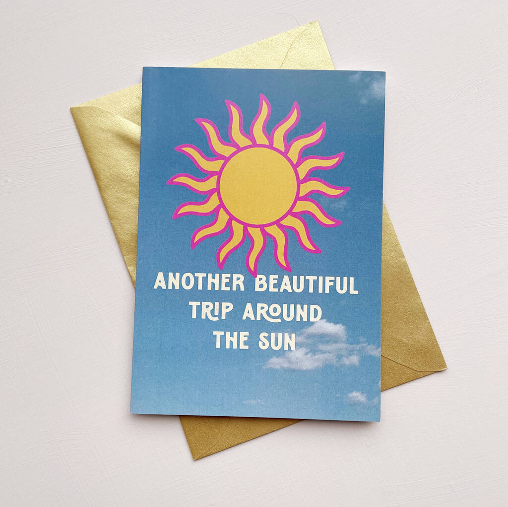 Happy Birthday Sun Necklace and Card Set