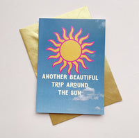 Happy Birthday Sun Necklace and Card Set