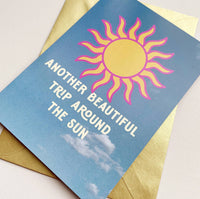 Happy Birthday Sun Necklace and Card Set