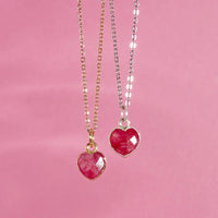 Healing Heart Ruby Gemstone Necklace