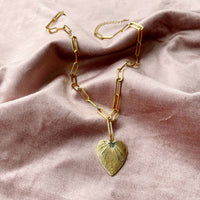 Heart and Chunky Chain Necklace