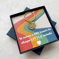 Personalised Heart Keyring Teacher Gift