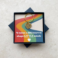 Personalised Heart Keyring Teacher Gift