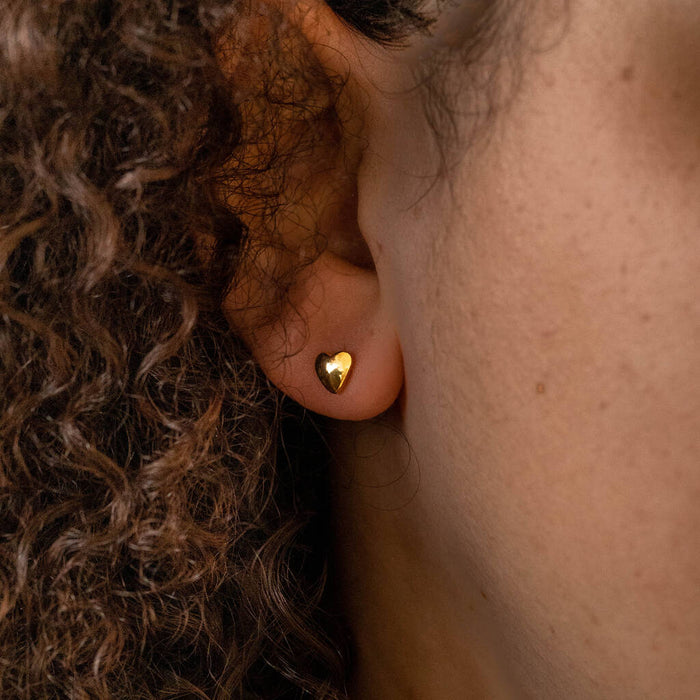 Like a Mum to me Gold Plated Heart Earrings