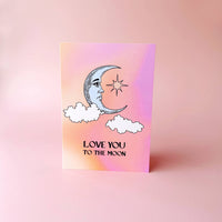 Love You to the Moon Gold Plated Moon Necklace
