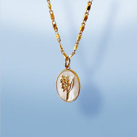 Mother of Pearl Flower Necklace For New Mothers