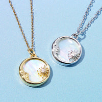 Mother Of Pearl Moon And Star Necklace