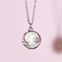 Mother Of Pearl Moon And Star Necklace