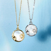 Mother Of Pearl Moon And Star Necklace