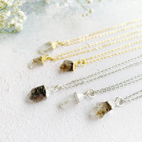 Personalised April Birthstone Herkimer Diamond Necklace
