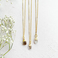 Personalised April Birthstone Herkimer Diamond Necklace