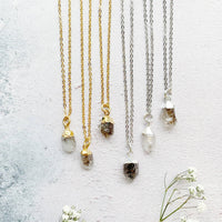 Personalised April Birthstone Herkimer Diamond Necklace