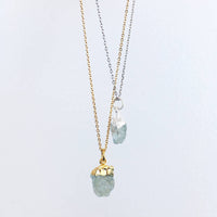 Personalised March Birthstone Aquamarine Necklace