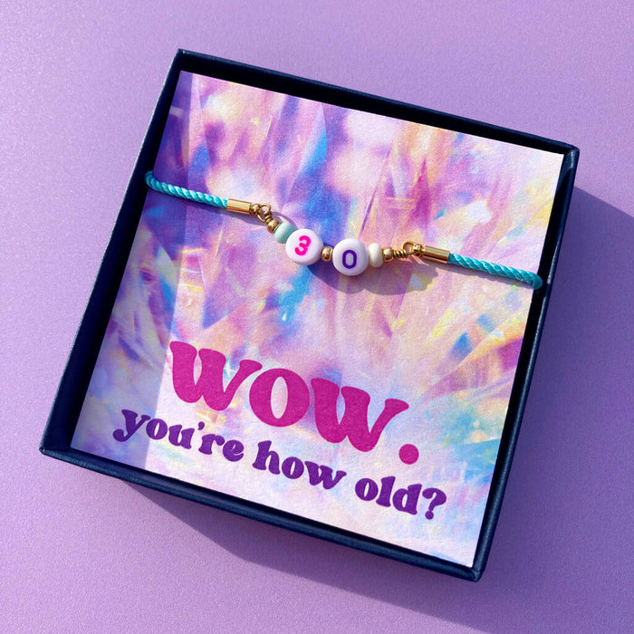 Personalised Birth Year Or Age Beaded Bracelet