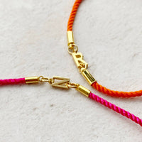 Personalised Bright Cotton and Initial Bracelet