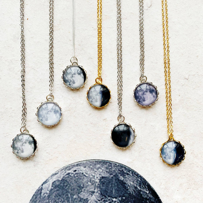 Personalised Custom Moon Phase Necklace