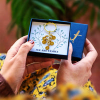 Personalised Family Tree Charm Keyring