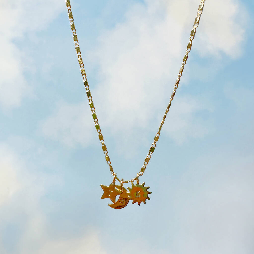 Personalised Initial Celestial Charm Necklace