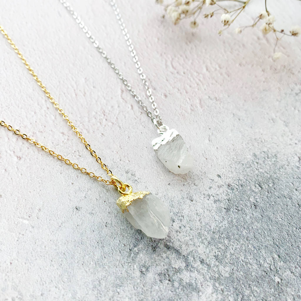 Personalised June Birthstone Moonstone Necklace