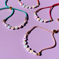 Personalised Name Beaded Cord Bracelet