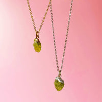 Personalised August Birthstone Peridot Necklace