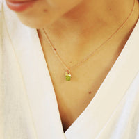 Personalised August Birthstone Peridot Necklace
