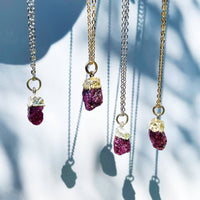 Personalised July Birthstone Ruby Necklace