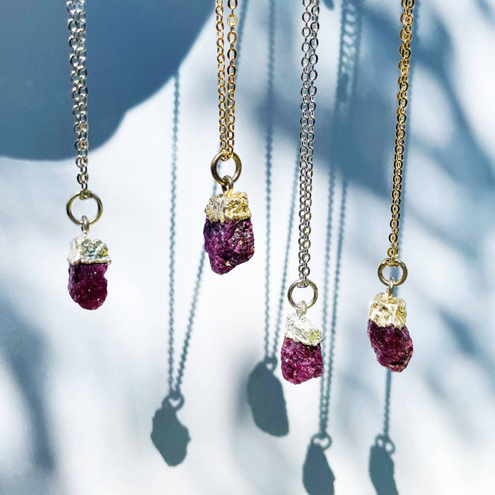 Personalised July Birthstone Ruby Necklace