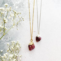 Personalised July Birthstone Ruby Necklace