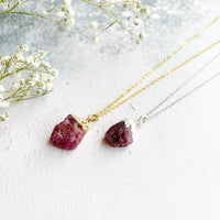 Personalised July Birthstone Ruby Necklace