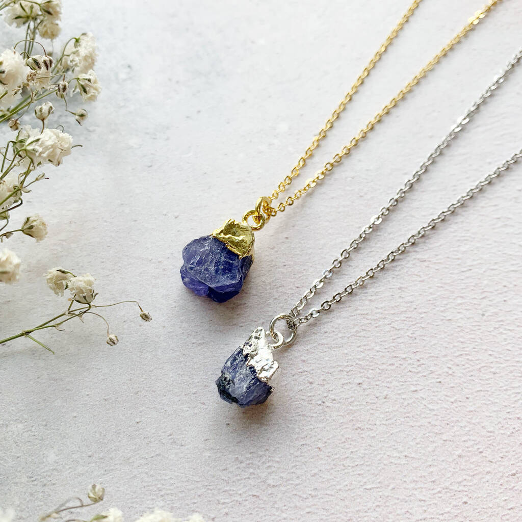Personalised December Birthstone Tanzanite Necklace