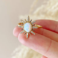 Rhinestone Star Gold Or Silver Plated Ring