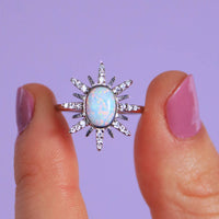 Rhinestone Star Gold Or Silver Plated Ring