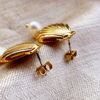 Shell And Pearl Earrings