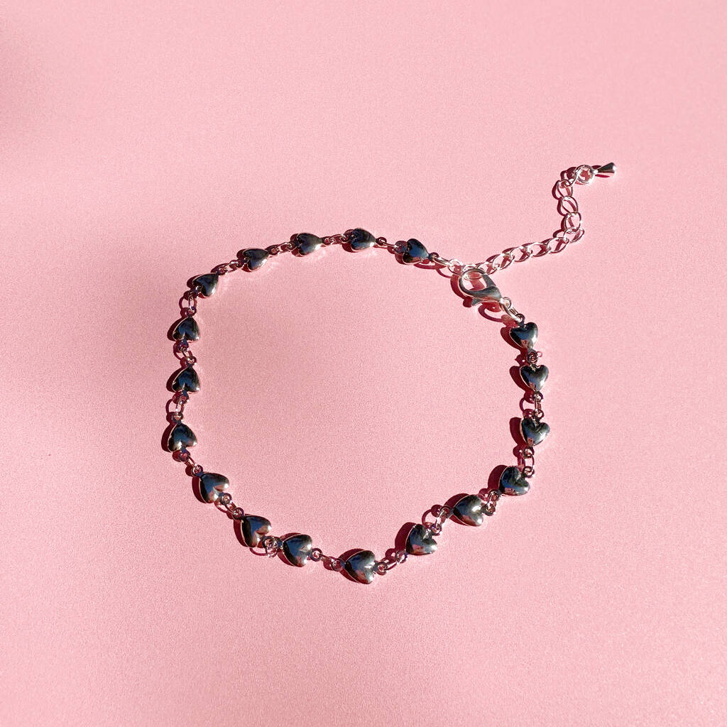 Silver Or Gold Plated Heart Chain Anklet