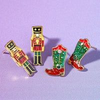 Suited And Booted Christmas Earring Pair