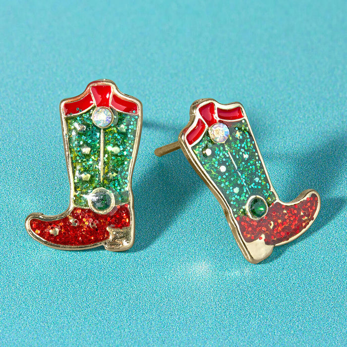 Suited And Booted Christmas Earring Pair