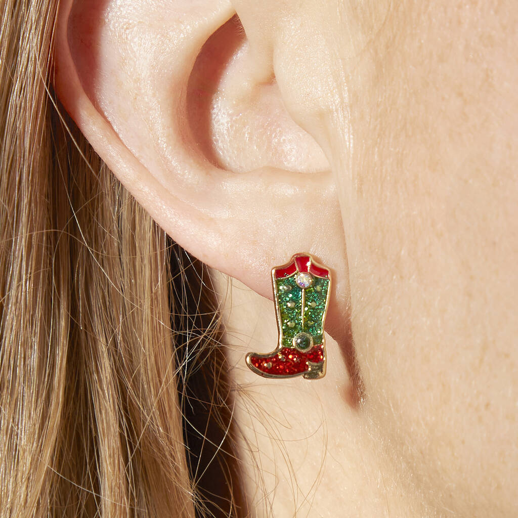 Suited And Booted Christmas Earring Pair