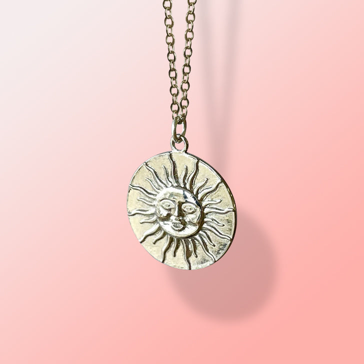 Sun Face Pendant Necklace