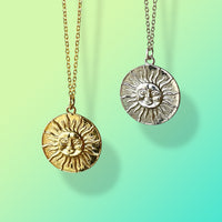 Sun Face Pendant Necklace