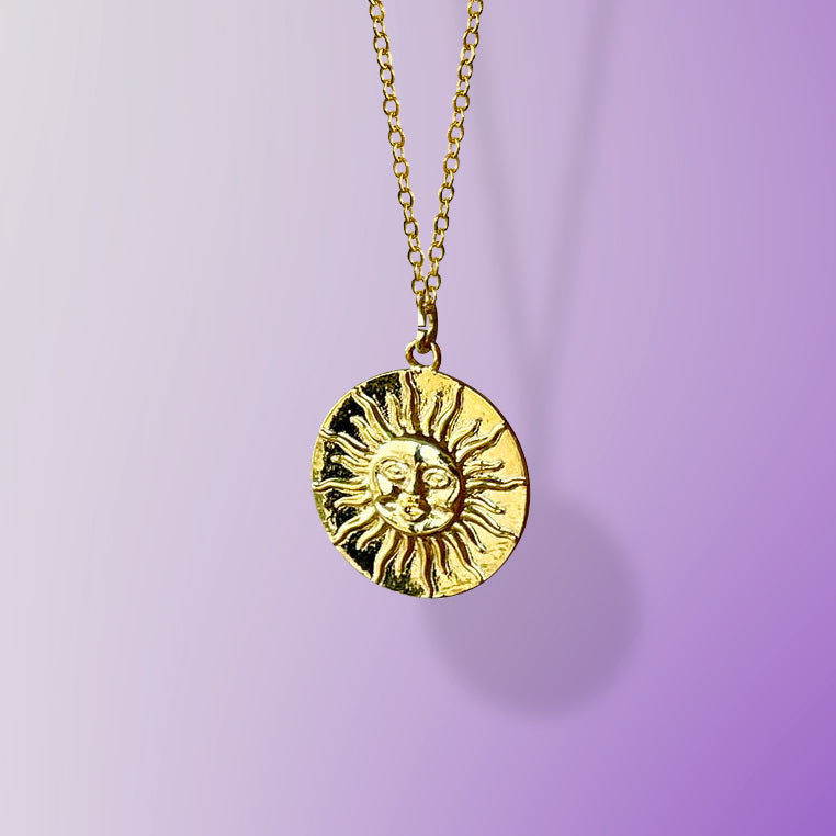 Sun Face Pendant Necklace