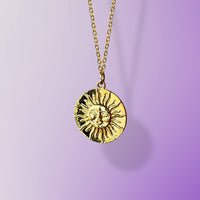 Sun Face Pendant Necklace
