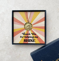 Thank You for Helping Me Shine Necklace Teacher Gift