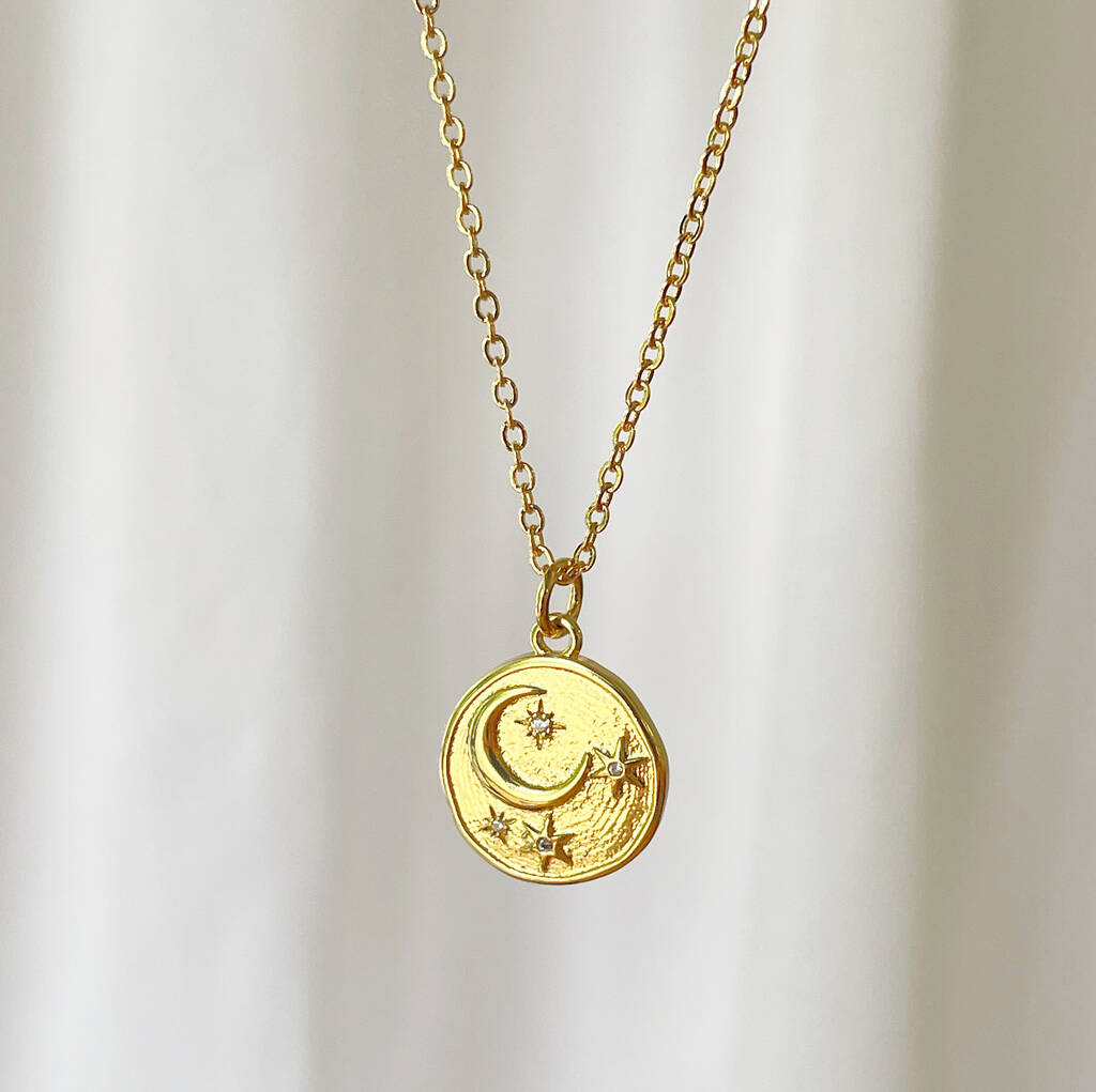 You Are Magic Gold Plated Moon Necklace