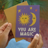 You Are Magic Retro Celestial Card