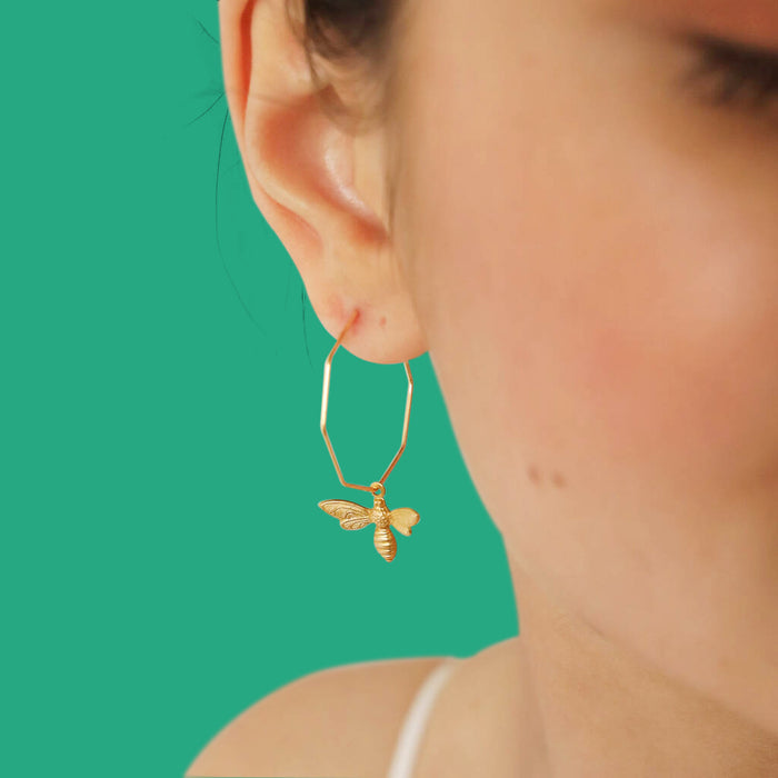 'You Are the Bees Knees' Bee Earrings