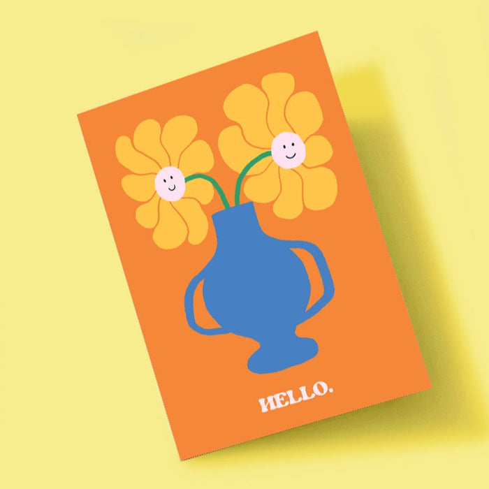 Hello Flower Greeting Card
