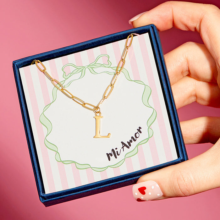 Mi Amor Personalised Initial Valentines Necklace